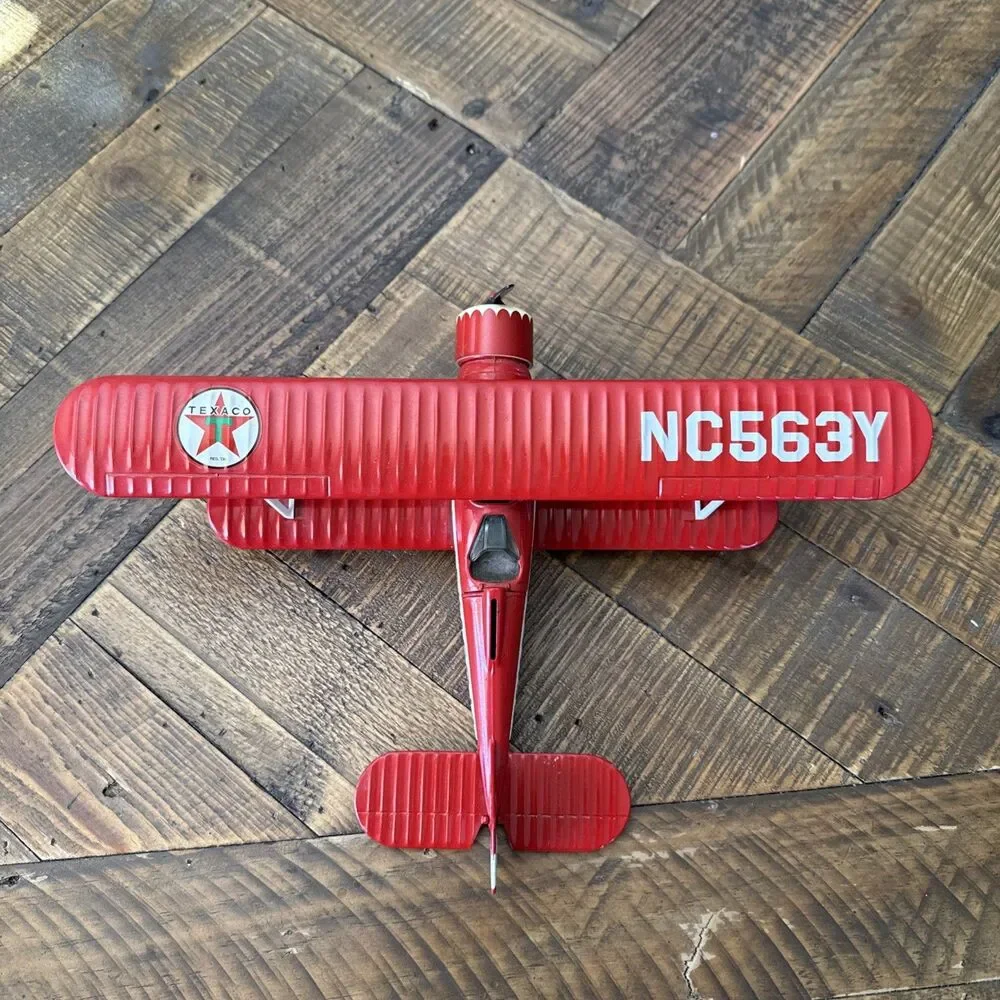Texaco Wings of Texaco #14 NC563Y Red Biplane Die-Cast Airplane ERTL